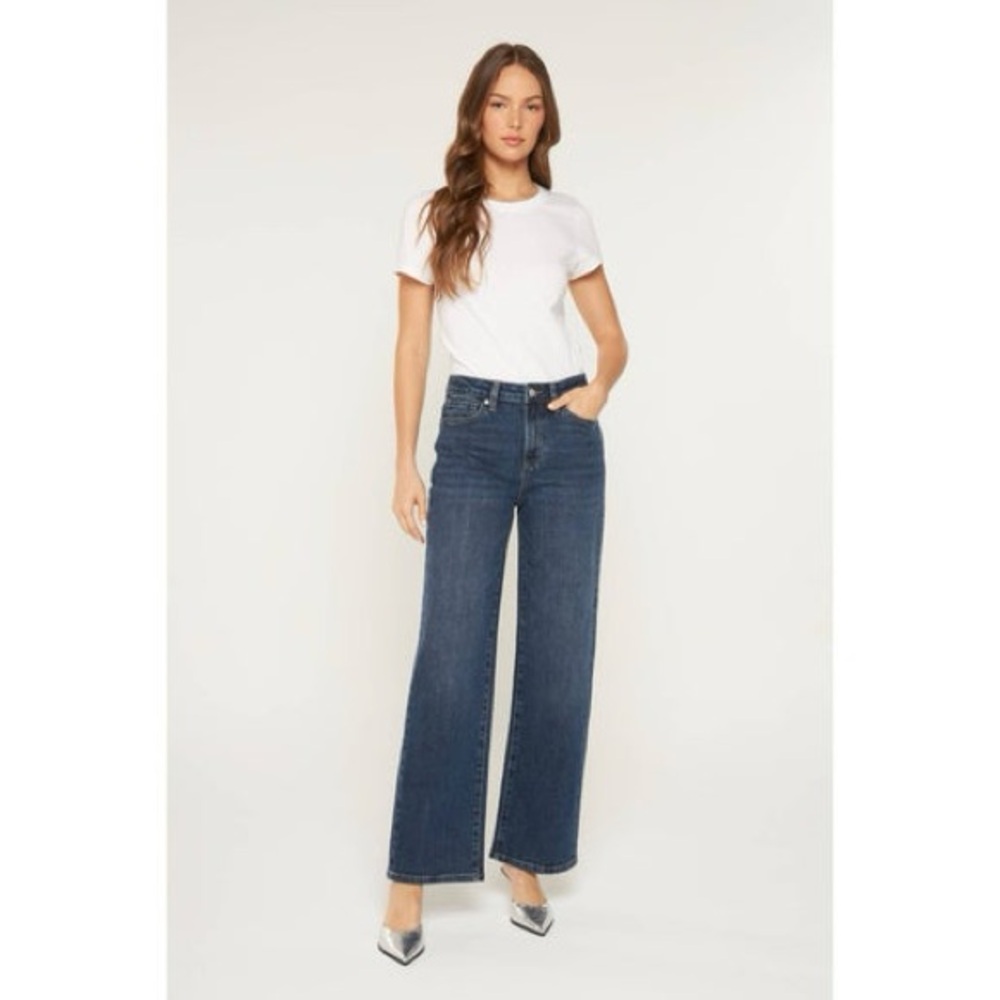 Midnight Blue High Rise Loose Fit Straight Leg - Mica
